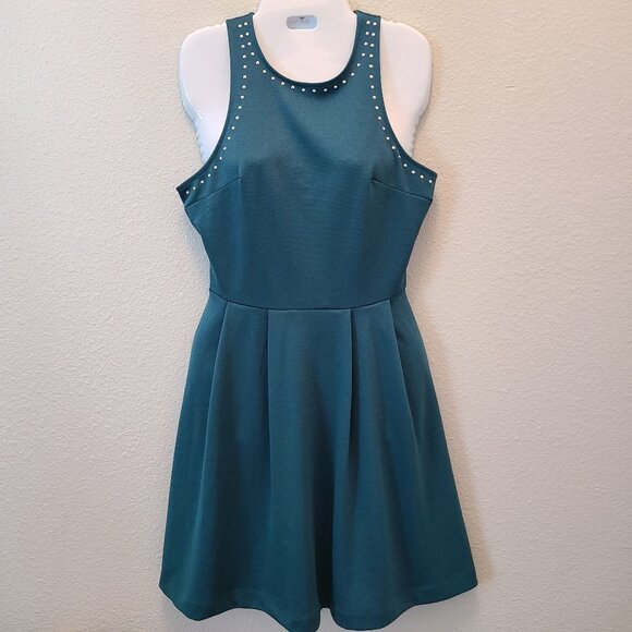 Mossimo women's teal fit & flare sleeveless dress size small - Picture 1 of 10